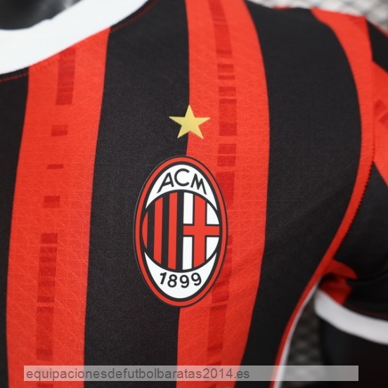 Nuevo 1ª Jugadores Camiseta AC Milan 24/25 Rojo Negro Baratas